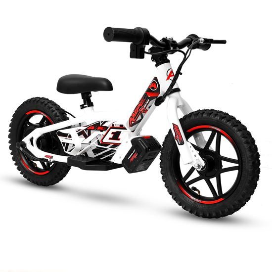 Amped A10 Black 150w 18v Electric Kids Age 3+ Balance Bike - White Red