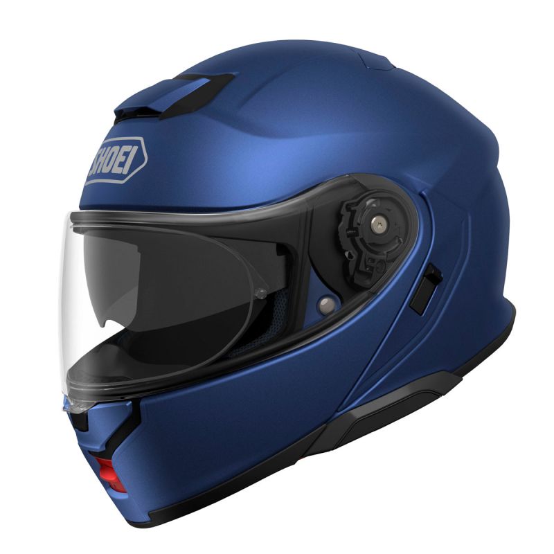 Shoei Neotec 3 Plain Matt Blue Metallic Motorcycle Motorbike Flip Modular Helmet